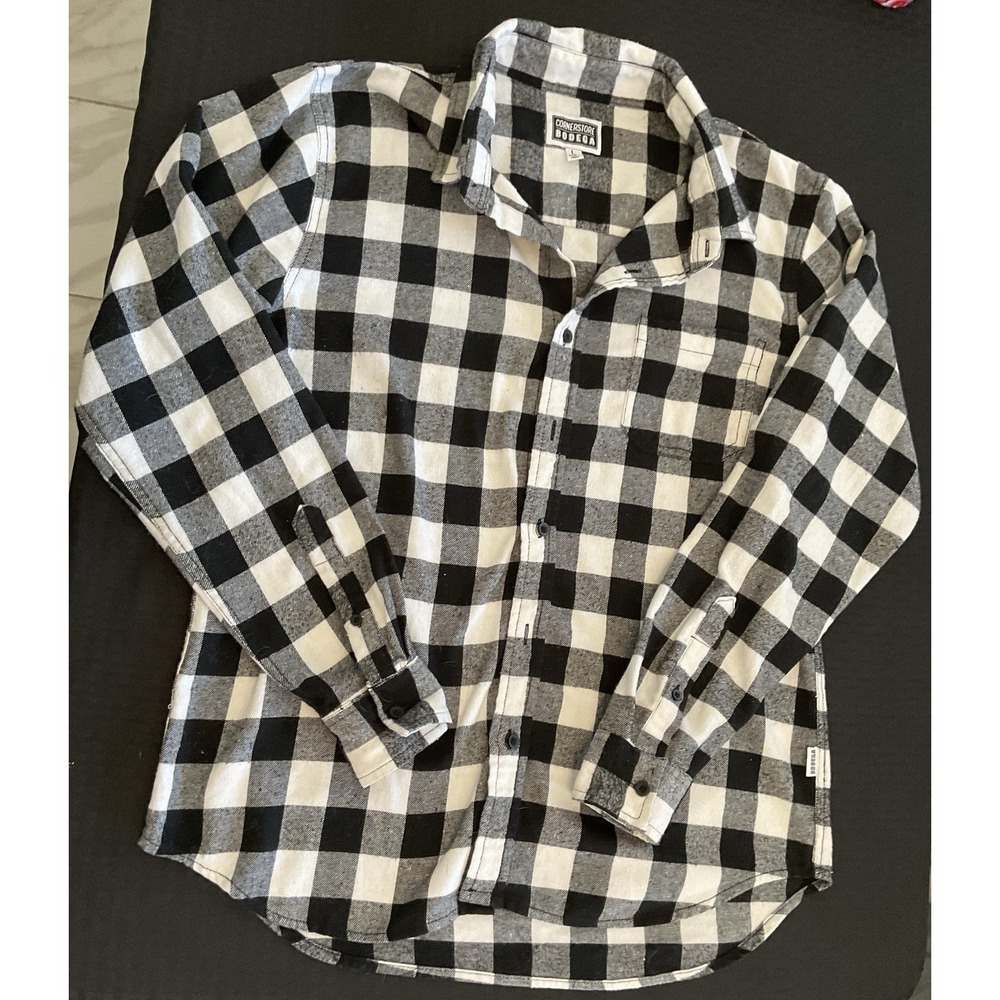 Cornerstore Bodega Men's Button-Down Long Sleeve w/pocket Flannel Size‎ Large
